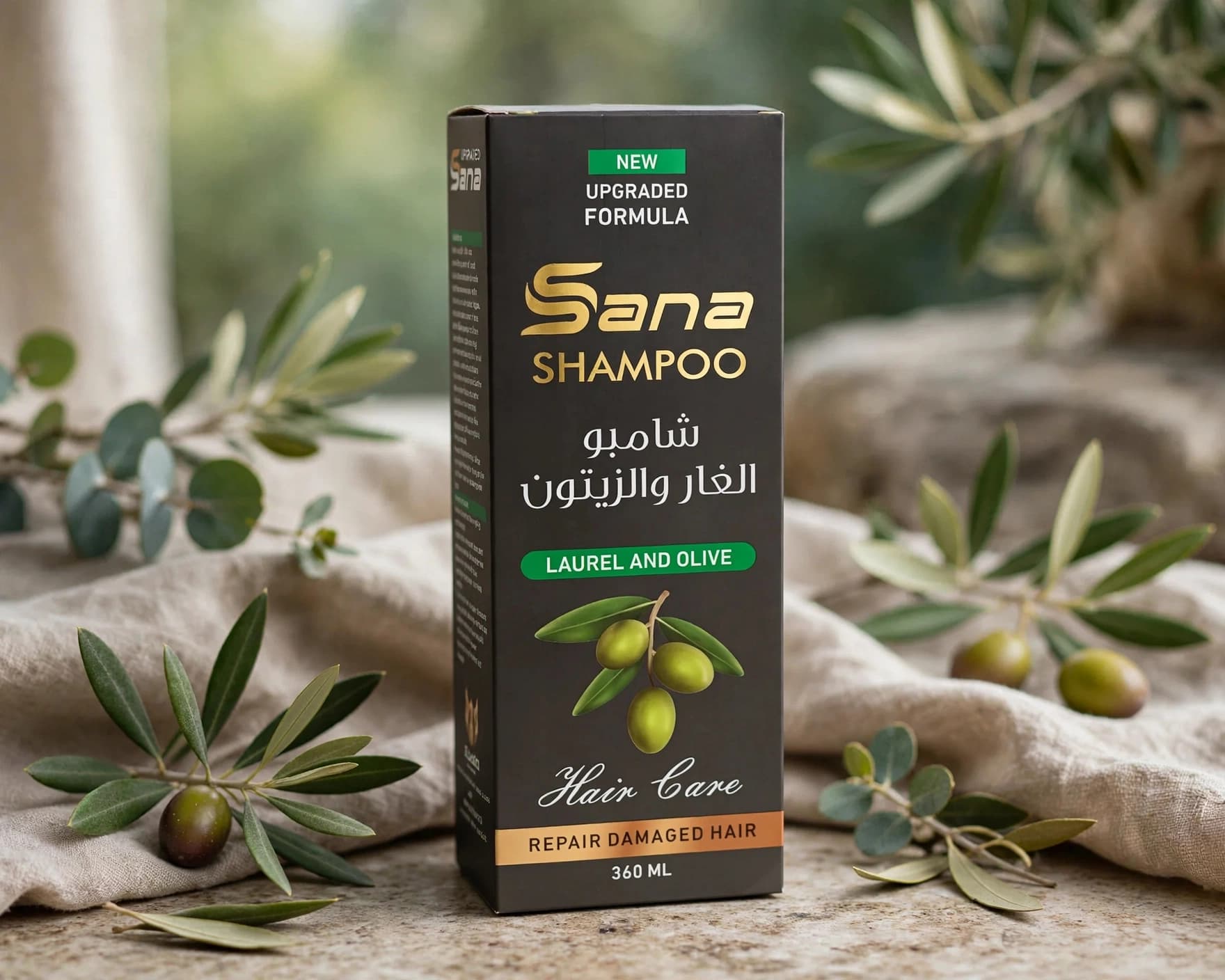 شامبو سنا بخلاصة زيت الغار وزيت الزيتون