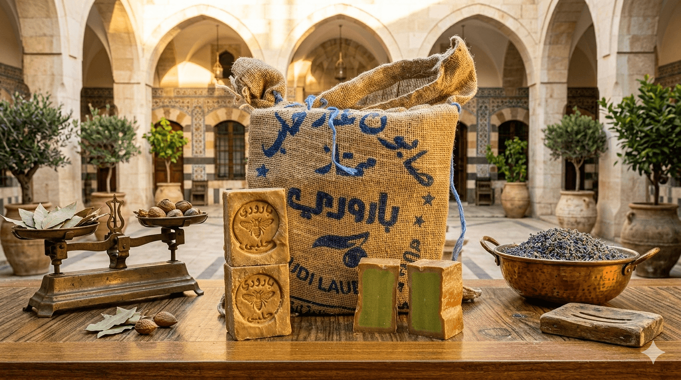 صابون غار بارودي عيار 30% غار والباقي زيت زيتون 1 كيلو